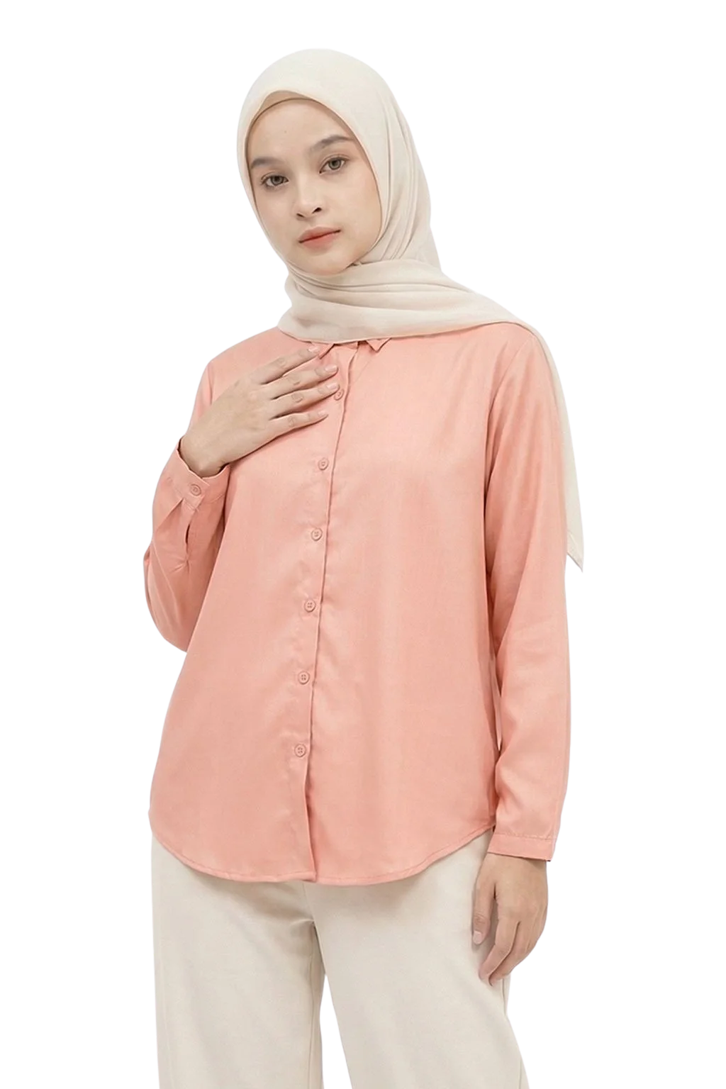 Kemeja Kantor Wanita SN-Basic - Pink-Red Series