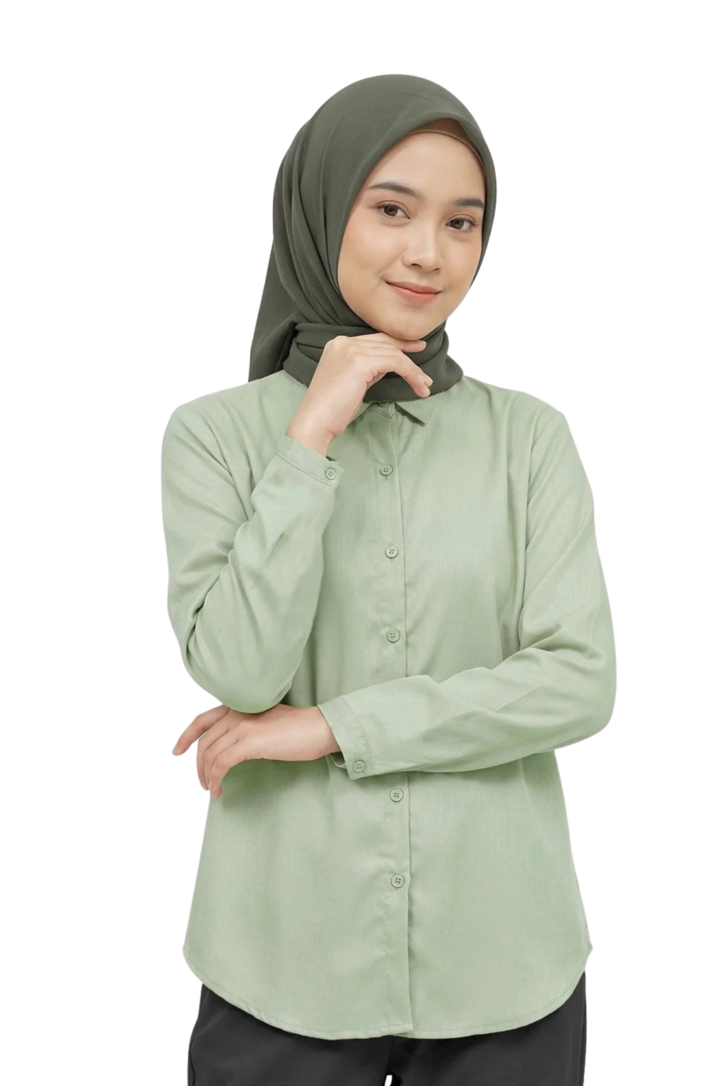 Kemeja Kantor Wanita SN Basic - Green Series foto 2