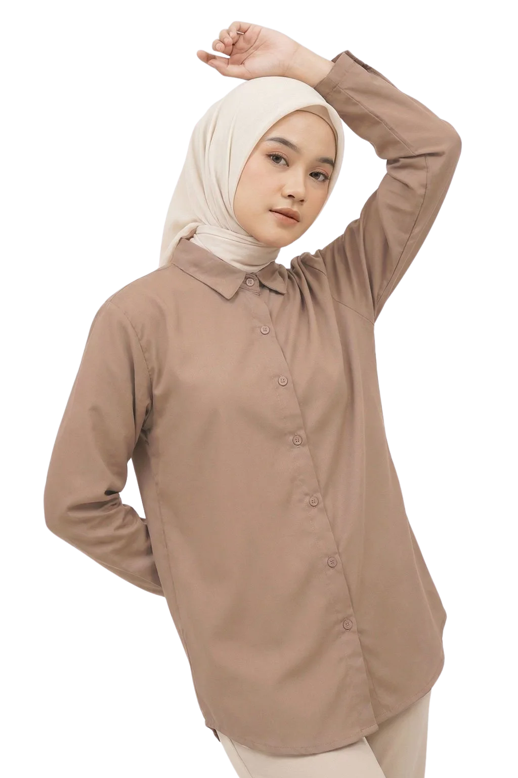 Kemeja Kantor Wanita SN Basic - Brown Series